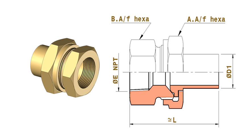 copper-nickel-female-union-connector