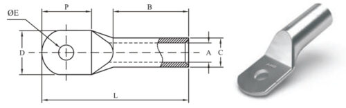 Compression cable lugs din 46235